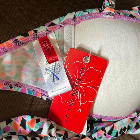 NWT Gossip Colorful Bikini Top - Size Small - Picture 4 of 5